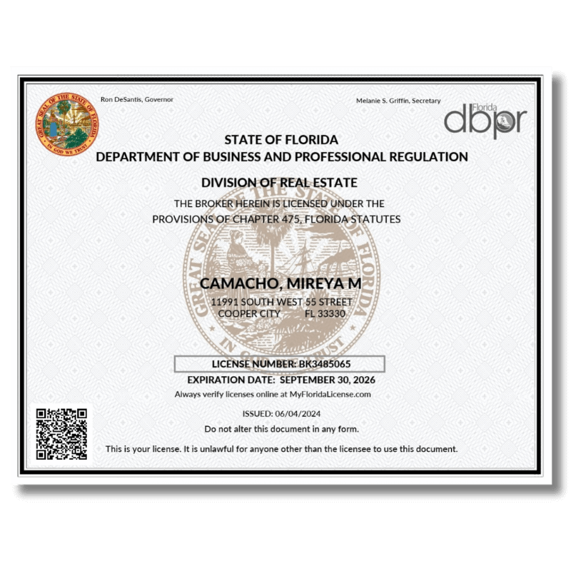 Mireya Camacho | Broker Licence